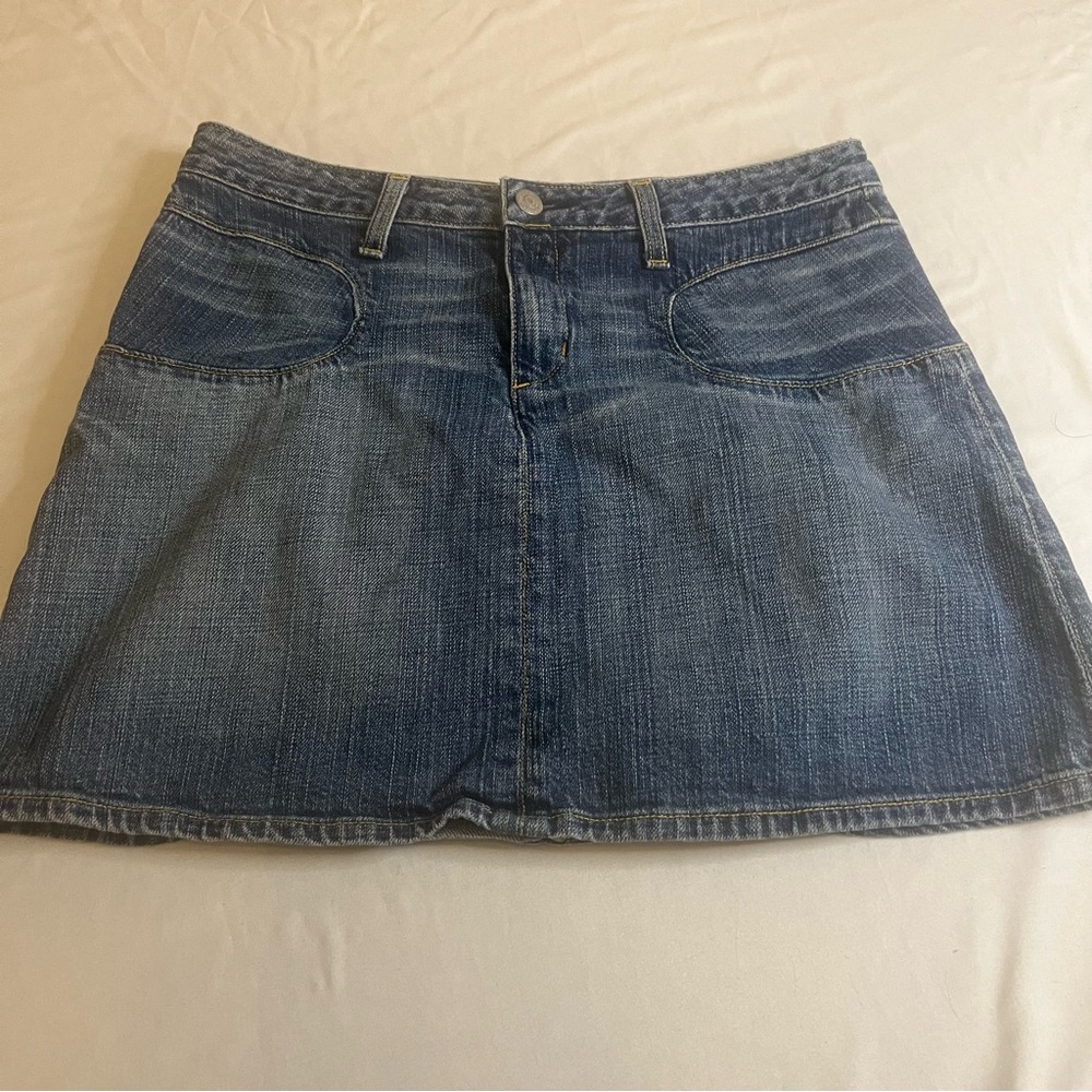 Anthropologie Paper Denim & Cloth Blue Mini‎ Skirt